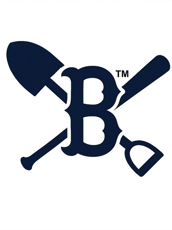 White Navy Logo Cinch Bag