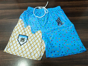 Adult Size Electric Blue Ice Cream Shorts
