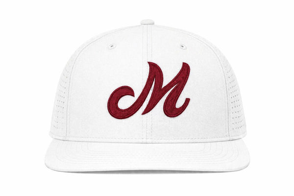 White M Logo Embroidered Cap