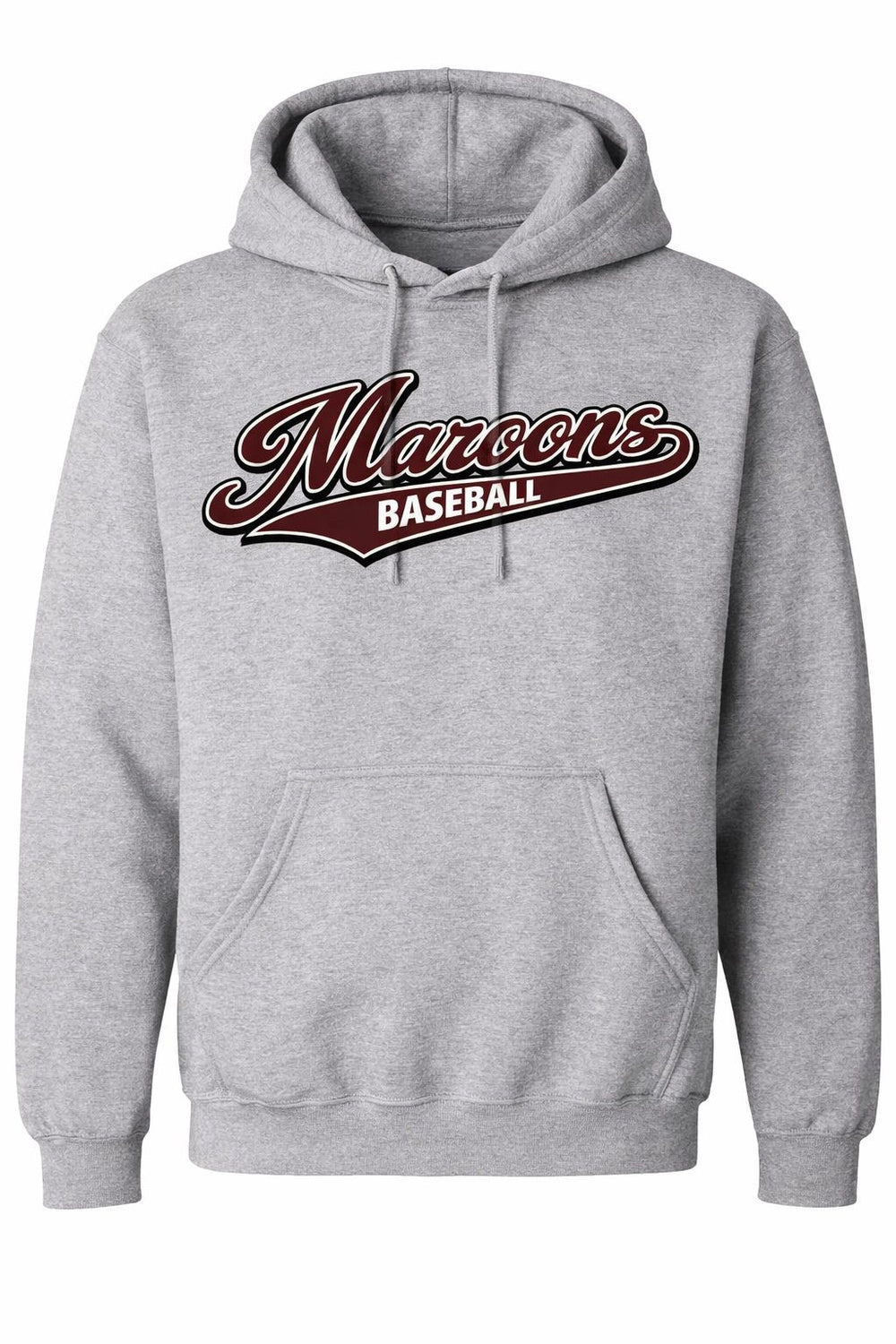 Grey Maroons Baseball Graphic Hoodie
